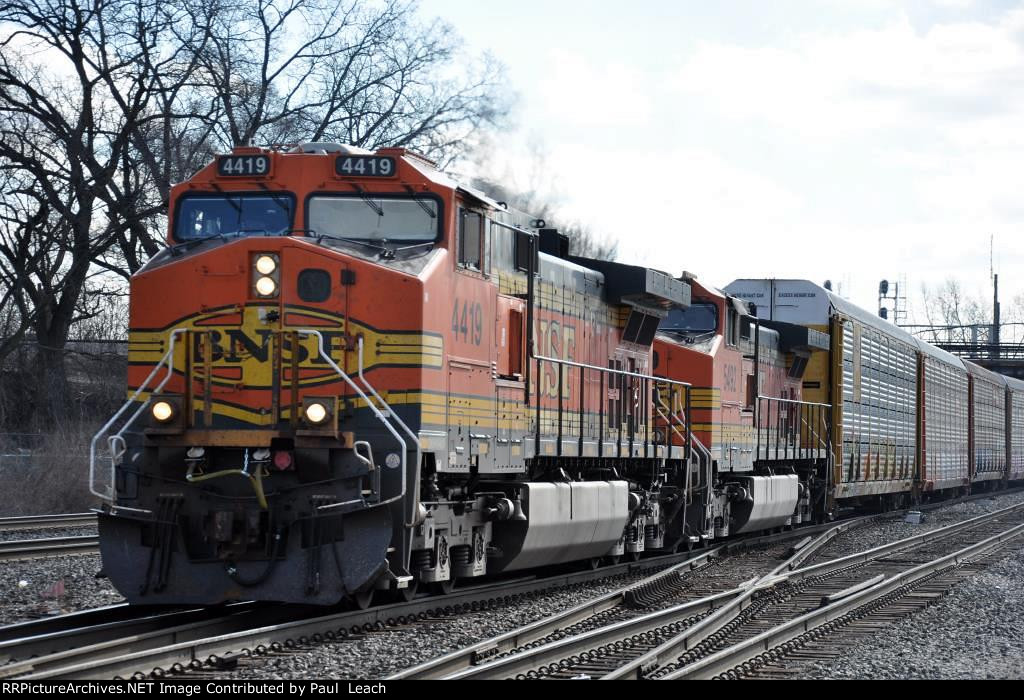 Westbound vehicle train